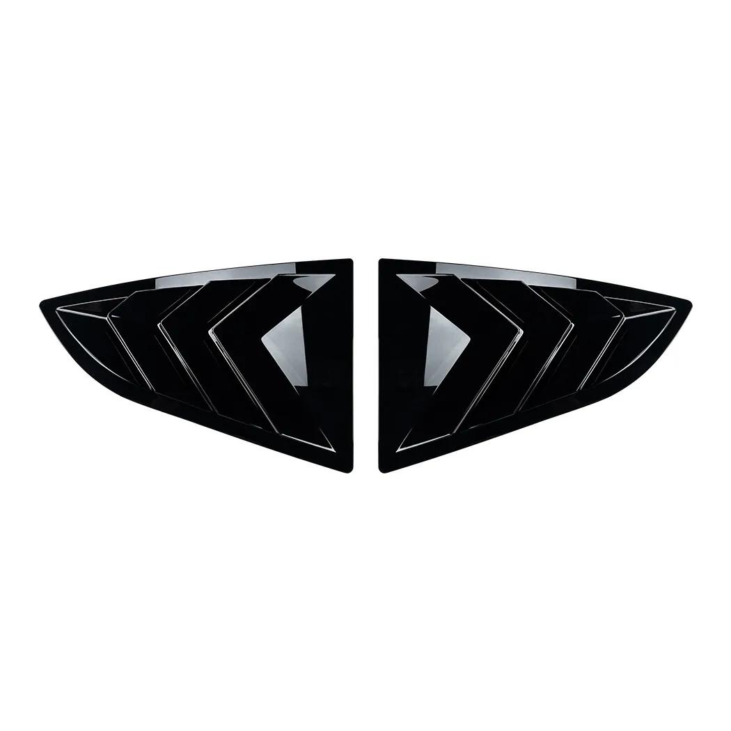 

2X Car Rear Window Cap Side Vent Shutter Louver Cover Trim Side Door Panel For Toyota GR86 Subaru BRZ -2025 Auto Accessories Gloss Black
