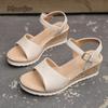 Lightweight Wedge Sandals for Women Summer 2025 Buckle Strap Platform Sandles Woman Thick Sole Non Slip Casual Sandalias Mujer