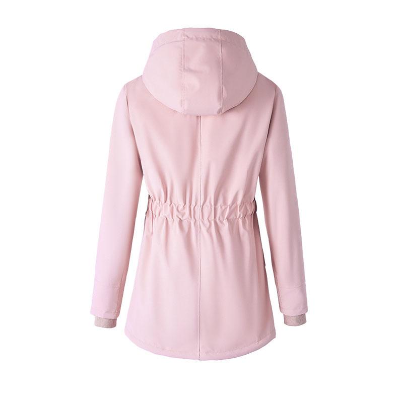 Outdoor Sports Winter Parkas Women's Berber Fleece-padded Jacket Hooded Coats Oversize Loose Windproof Rainproof Outerwear