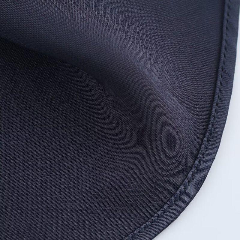 Kaslead New Women clothes Western Style Two-Color Silk Satin Texture Neck Collar Top 2754100