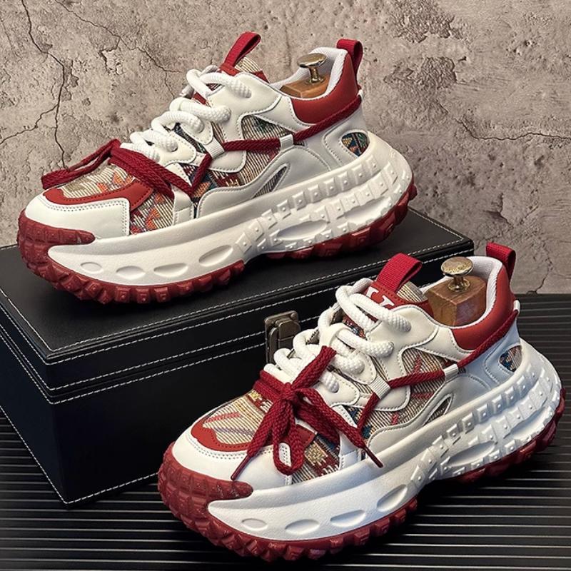 Trendy Dad Shoes, Fashionable and Individual Casual Shoes, Breathable Thick-soled, Versatile Sports Shoes for Men B35
