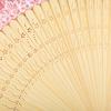 Lace Trim Color Changing Folding Fan Silk Cloth Bamboo Folding Fan  Dance Performance