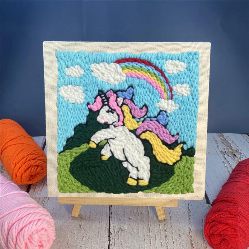 DIY Punch Needle Embroidery Kit: Russian Yarn Decorative Painting