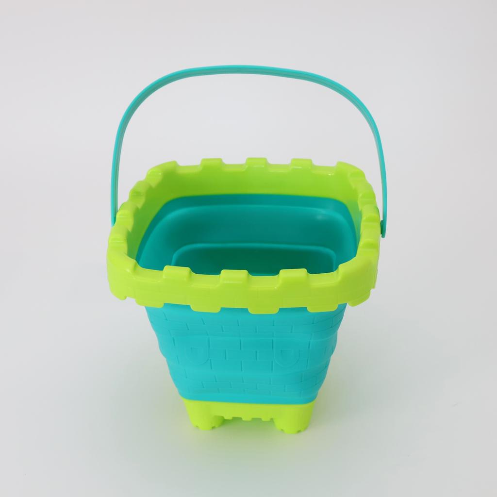 Square Folding Sandbox Bucket - Green