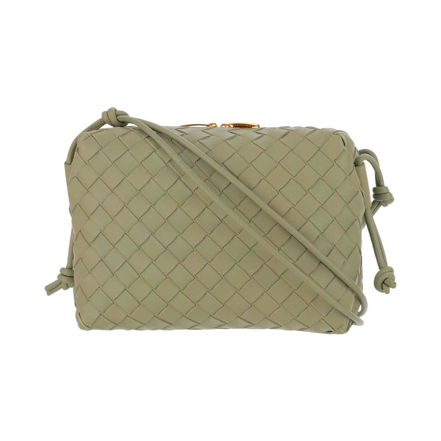 

Bottega Veneta Loop Woven Design Zipper Camera Bag Women Handbags Green 723548V1G112916 Basic Set (Bag+Dust Bag)