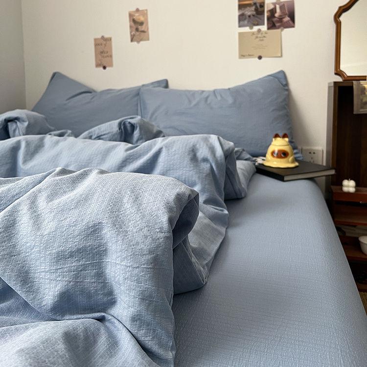 G5Zins Super Weiches Doppel-Gaze Bettwäsche-Set - Bettbezug & Laken - Für Alle Jahreszeiten, Perfekt für Studentenwohnheime.