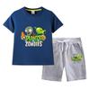 Plants Vs. Zombies Boys' Summer Set: Kids' Thin Short Sleeve T-shirt & Shorts Two-Piece Set