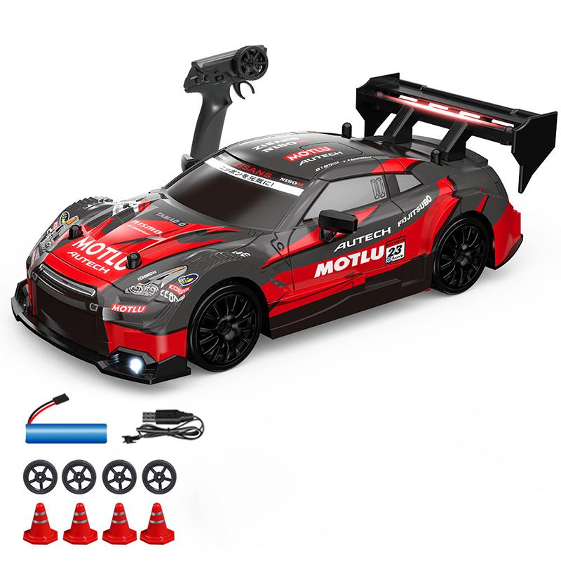 1/24 RC Drift Cars High Speed Vehicle Mustang 4WD Remote Control Racing Car Toy Boys Competition Race Car Gift Replaceable Tire