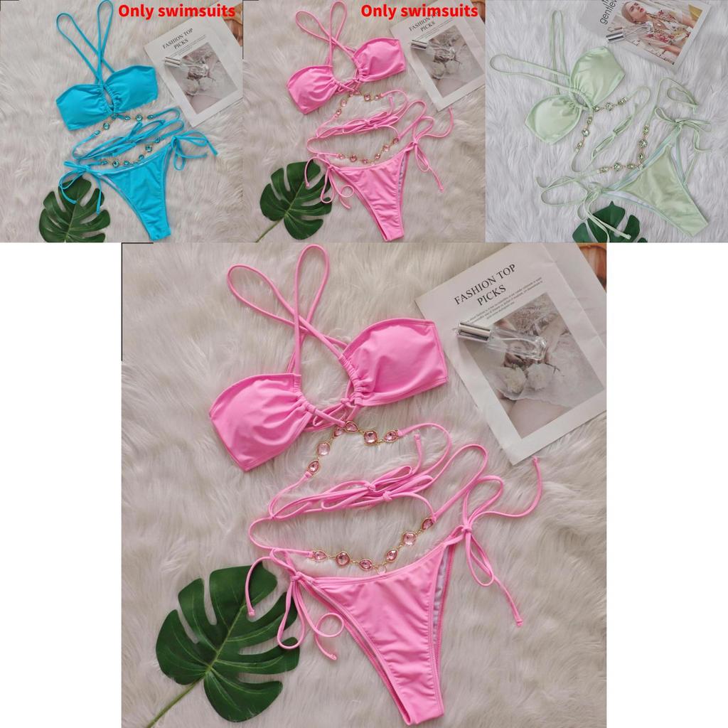 Sexy Bikini With Cross Tie Straps For Beach Swimwear Sexy Womens Swimsuit For Vacation