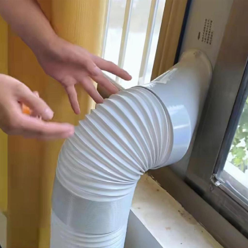 Flexible Air Conditioner Exhaust Hose With 5.9 Inch Diameter Portable AC Vent Duct Heat Dissipation Hose Steel Wire Telescopic