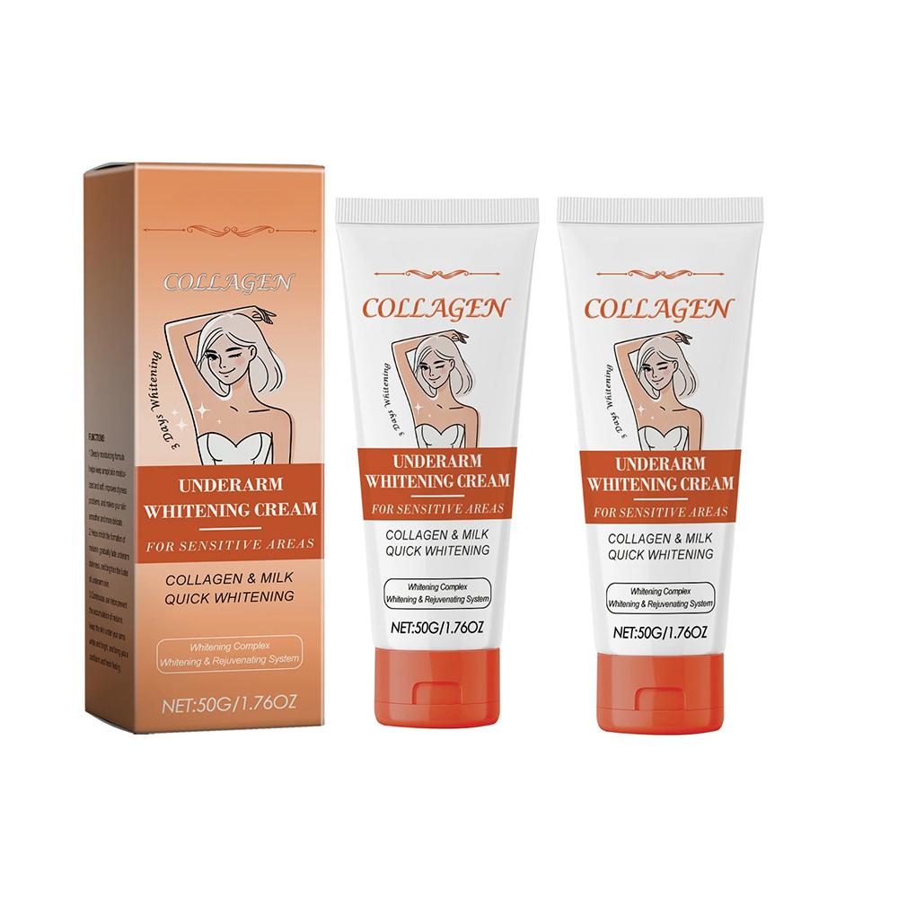 Kolagenový bělící krém na podpaží, klouby, kolena, rozjasňující tón pleti, dlouhotrvající hydratační, vyhlazující, bělící tělové mléko