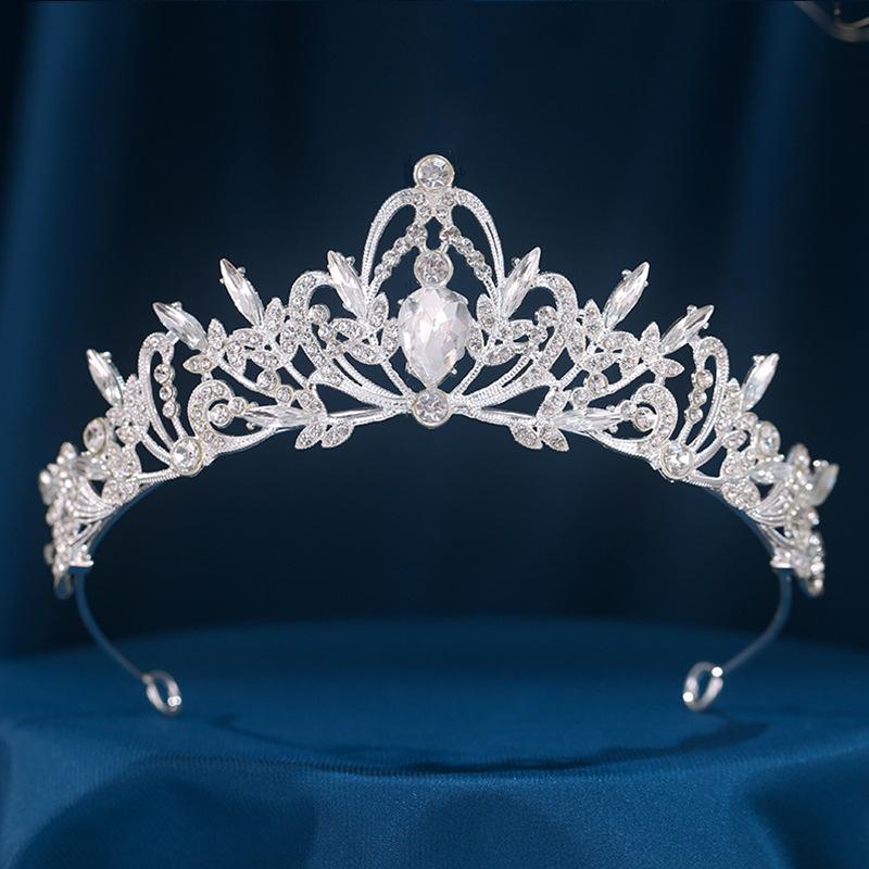Bridal Crown Headgear Luxury Atmospheric Wedding Dress 18th Birthday Ceremony Children's Crystal Crown