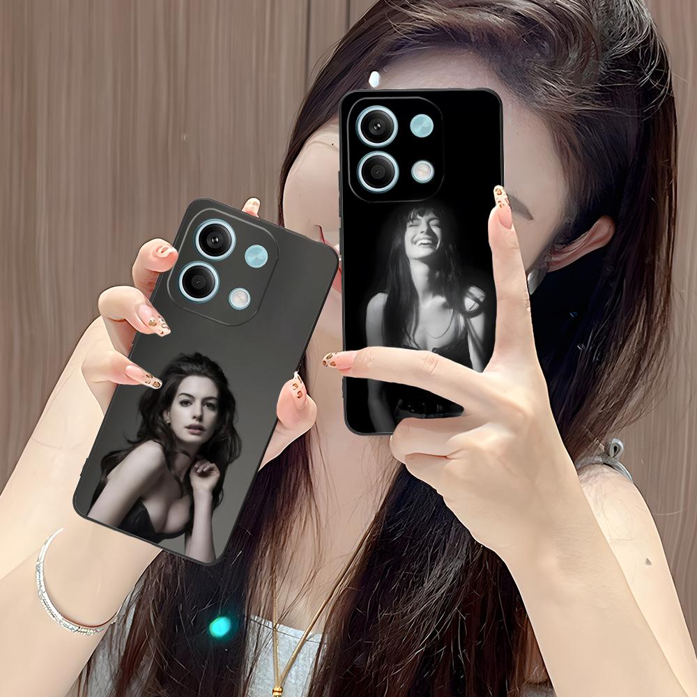 Anne Hathaway Mobile Phone Case for POCO M7 M6 M5 M4 M3 X7 X6 X5 X4 X3 Pro GT 5G Colorful Printing Cover Cover Pretty Cellphones