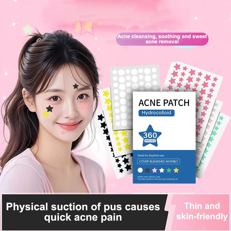 360Pcs Colorful Invisible Pimple Removal Anti-Acne Hydrocolloid Patches Spots Marks Concealer Beauty Makeup Tool Repair Sticker
