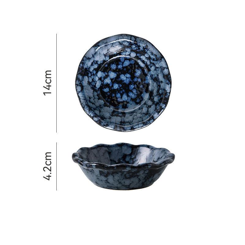 

Керамическая миска с неровными краями в стиле ретро, салатница для ресторана, миска для густого супа, миски для выпечки, десертные фруктовые миски, специальная столовая посуда