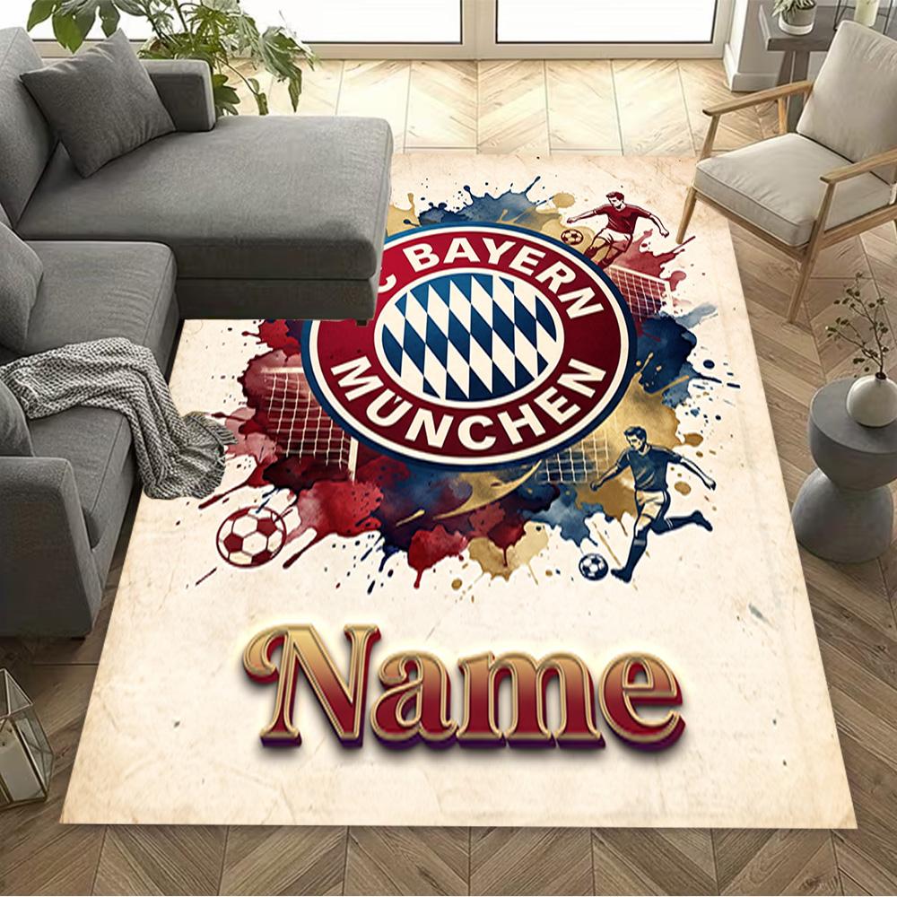 Bayern Munich Soccer Art Area Rug Suitable for Outdoor Living Rooms Balcony Study room Antislip Carpet Anime Office Decor