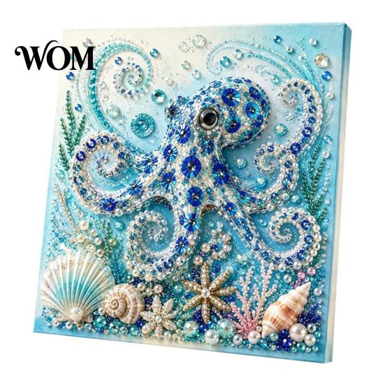 Ontspannend Weekend Creatief Project Oceaan Nep Parels Schilderset, Zeeleven 3D Kunst DIY Handgemaakte Muurbenodigdheden Zeeschildpad Vis Afbeelding Knutsel