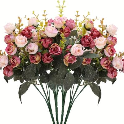 1/3pcs Artificial Flower Silk Rose High Quality Christmas Wreath Home Vase Outdoors Garden Courtyard Wedding Bridal Bouquet DIY