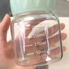 300ml Hoge Borosilicaatglas Waterbeker Transparant Met Schaal Mini Dikke Beker Draagbare Sapmok Drinkcontainer Reizen Thuis Cadeau
