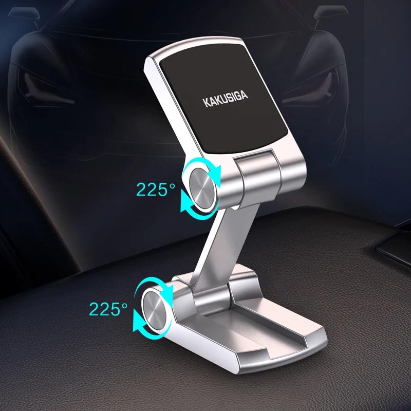 Foldable Magnetic Cell Phone Holder In Car GPS Magnet Car Phone Support Stand For Xiaomi Samsung iPhone 14 Car Bracket