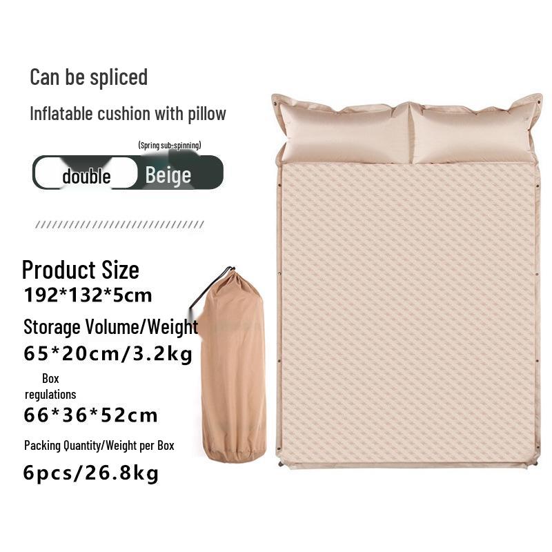 Double Camping Inflatable Mattress Pad for Tent or Home