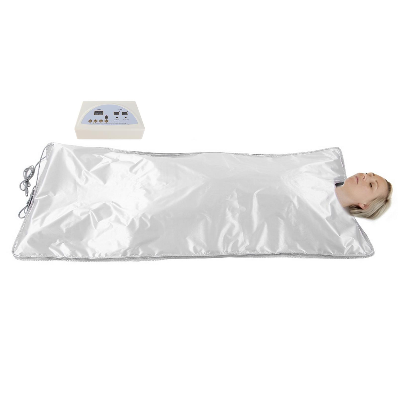 

Дальний инфракрасный детокс сауна нагревательное одеяло для похудения фитнес-машина для борьбы со старением серебро AU Plug