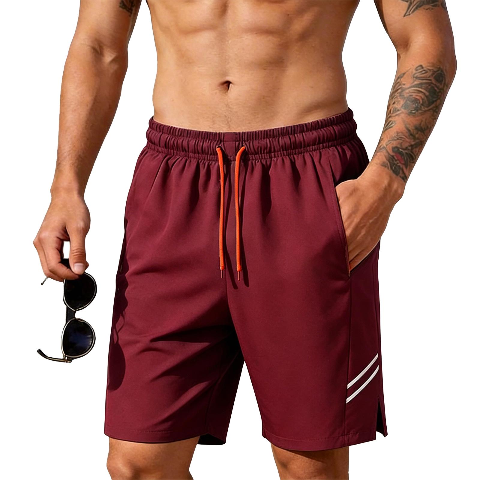 

Couple s Sunscreen Shorts Running Sports Loose Beach Pants XS винний