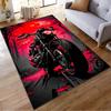 Red Sunset Motorcycle Design Carpet for Living Room or Bedroom Decor Suitable for use as an anti-slip for living room bedroom sofas
