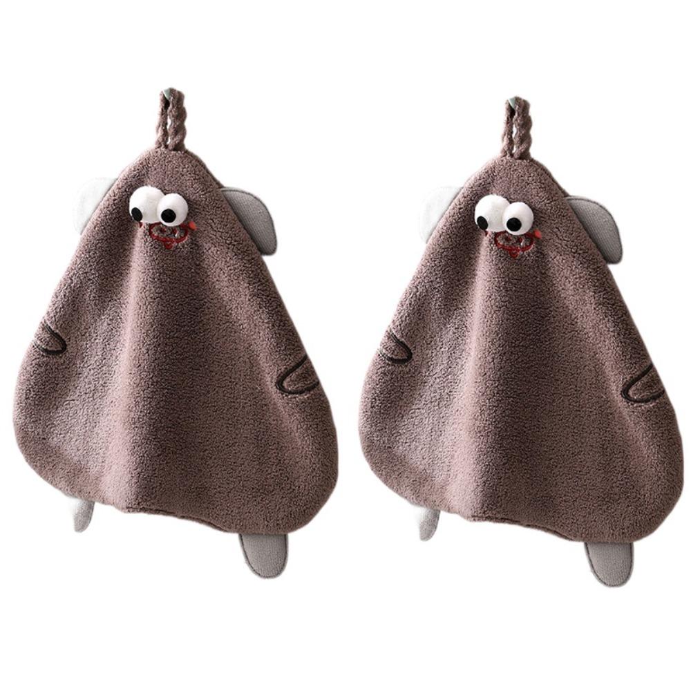 2Pcs Microfiber Korean Pig Dishcloth Cute Children's Handkerchief Pig Wiping Towel Bedroom