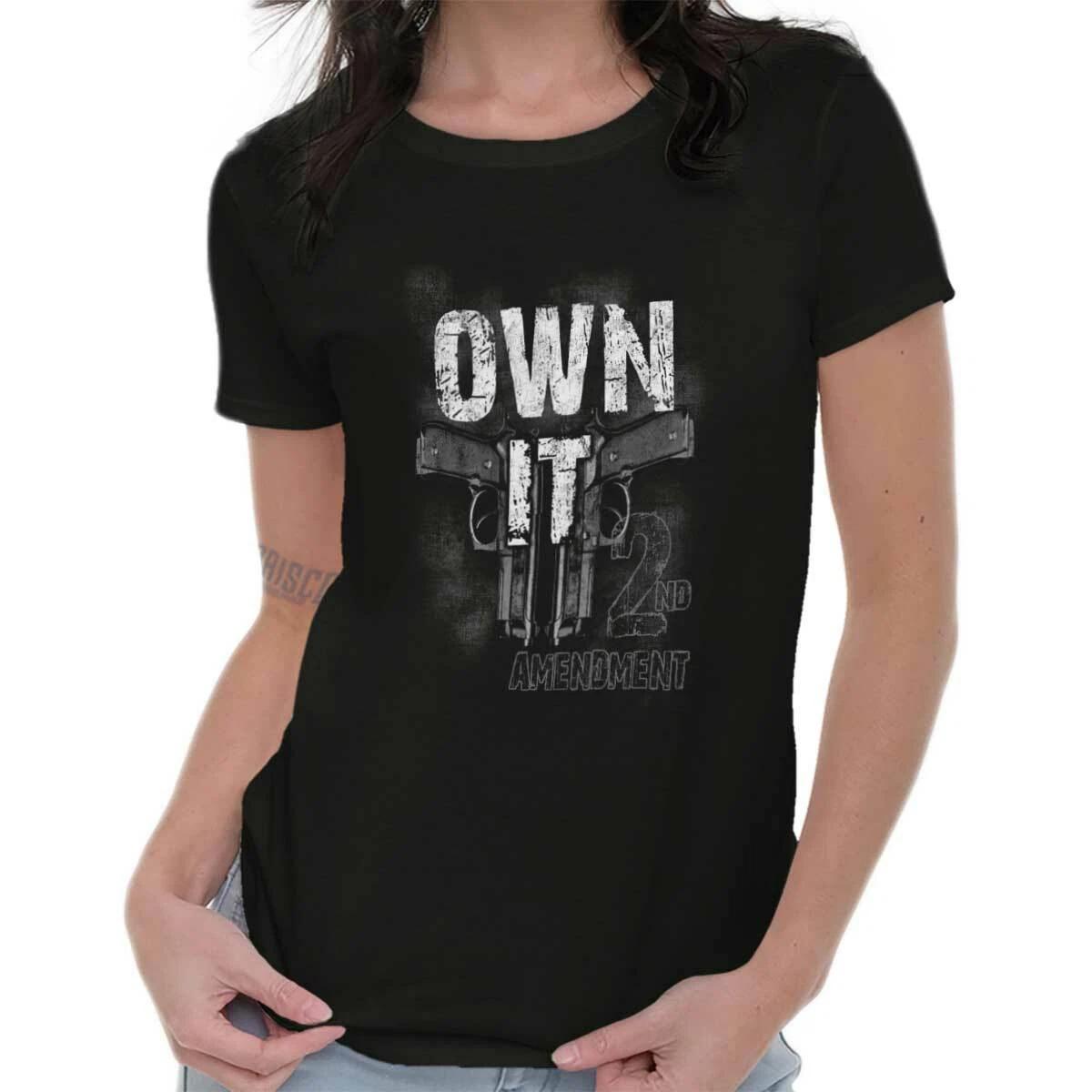 Gun Rights 2nd Amendment Bear Arms 2A Gift Womens Top Junior Graphic Tee L