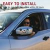 1 Pair Cute Smiling Face 3D Decal Stickers Car Side L+R, Rearview Mirror Stickers, Suitable for All Cars Black