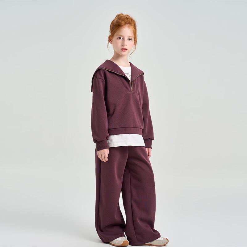 Montagut Kids' Faux Two-Piece Hooded Sweatshirt & Pants Set