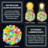 100pcs Glow in The Dark Pebbles Luminous Stones Waterproof Colorful Glowing Rocks for Aquarium Outdoor Garden Lawn Walkway