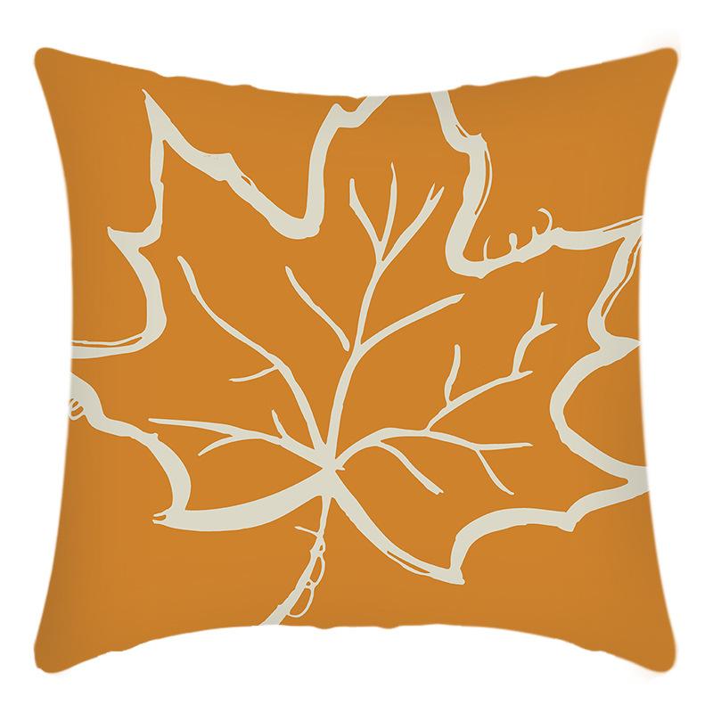 New Thanksgiving Series Pillow Cover English Letters Maple Leaf Print Cushion Home Sofa Cushion Cover