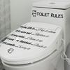 Toilet Rules Sticker Sign Vinyl Arts Decor for Hotel Home Restaurant Laundry