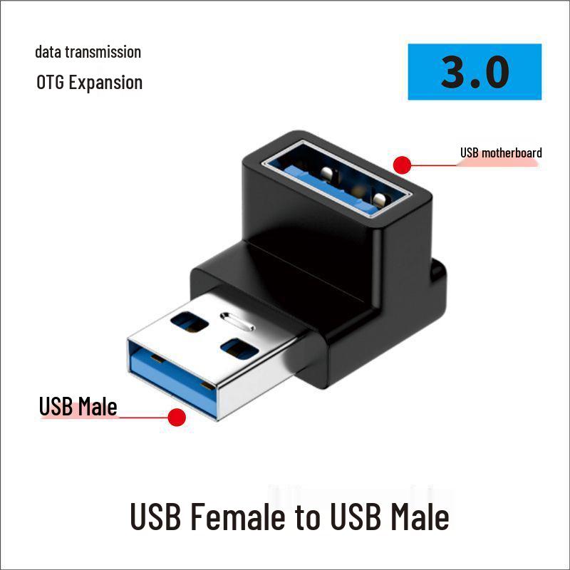 USB Type-C samec na samici 90° pravý úhel vertikální adaptér - kompatibilní s Thunderbolt 3