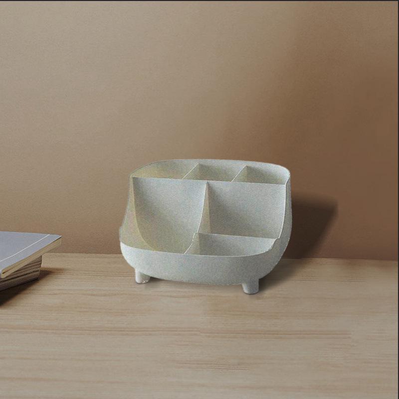 Вращающийся многофункциональный держатель для ручек: Настольный органайзер большой емкости со стикерами