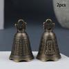2 Stücke Retro China Mini Bronze Skulptur Beten Buddha Feng Shui Glocke Hausgarten Dekorative Windglocken Auto Anhänger Zubehör