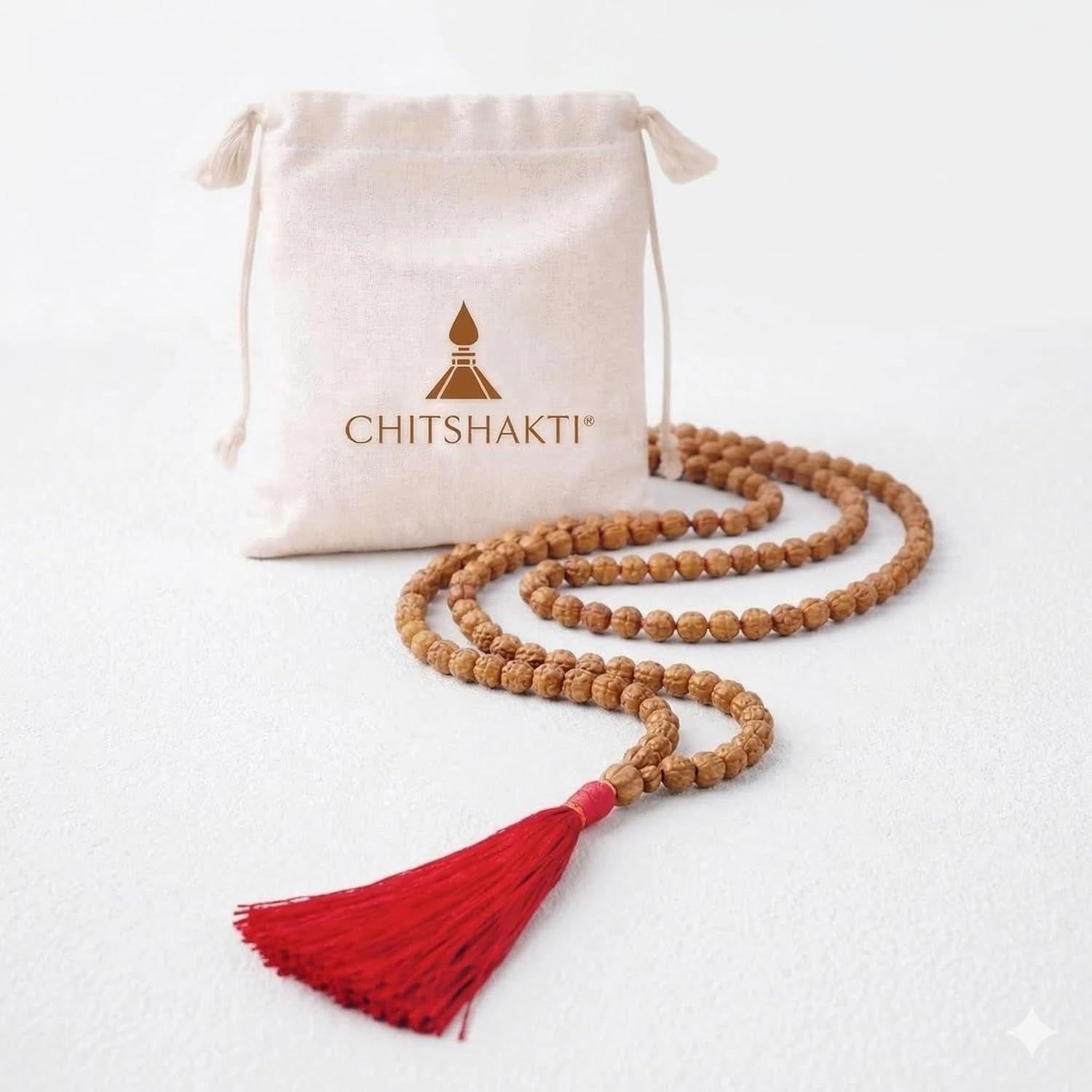 Chitshakti Rudraksha mala 108 +1 Beads Original | Sacred 108 + 1sha Rudrak Meditation Mala |