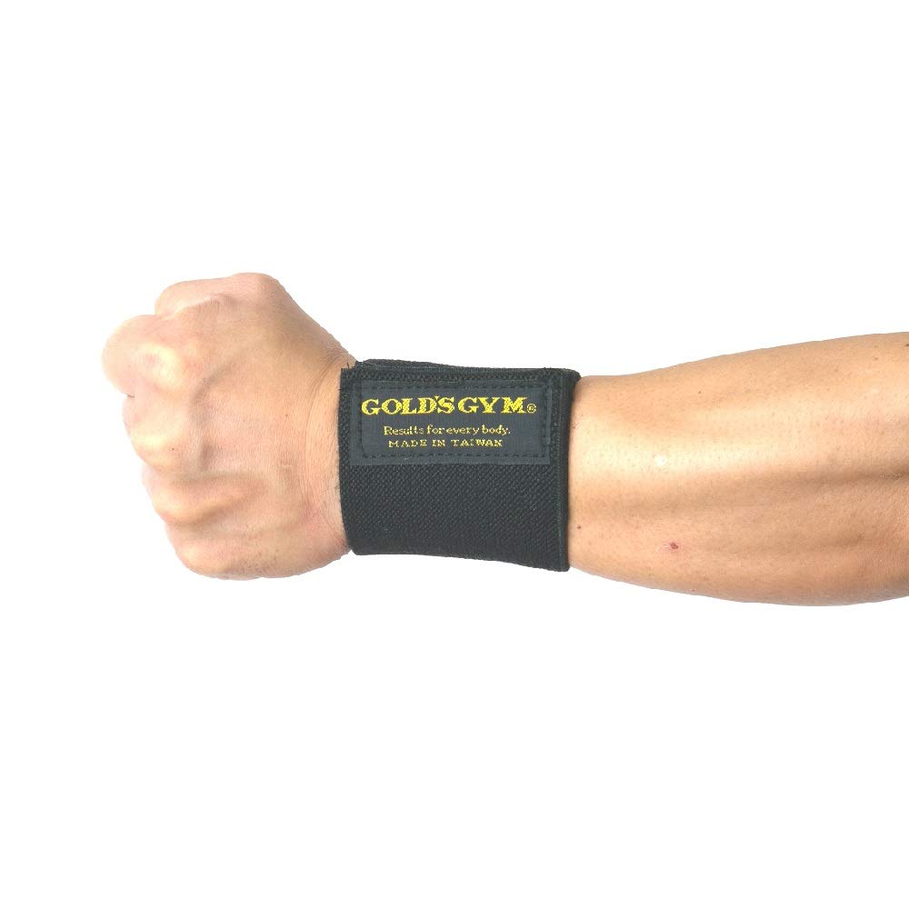 Gold's Gym Wrist Wraps G3540 Black [Beginner to Pro] Supports wrists, allows focused training of desired muscle groups, bench press, shoulder press, c