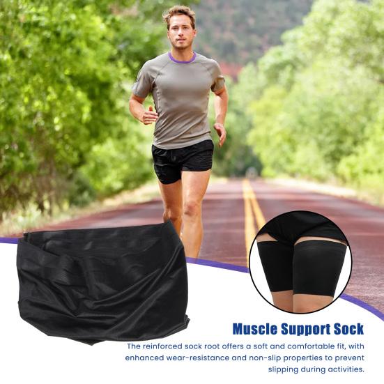 Stehenní kompresní návleky pro muže ženy Hamstring Quad Wrap pro natažený tříselný sval podvrtnutí Čtyřhlavý sval zánět šlachy Cvičení Ischias Bolest Sport