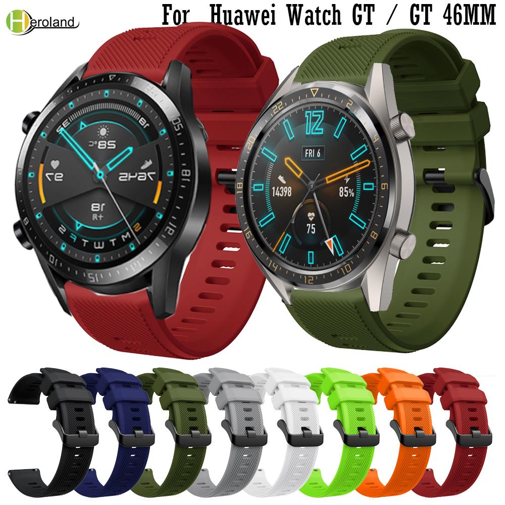Bracelet WatchStrap For Huawei Watch GT1 GT 2 3 4 46mm Smartwatch Silicone 22MM Watchband For Huawei Watch 4 3 2 Pro Belt Strap