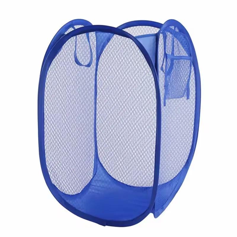 Skládací koš na třídění špinavého prádla Mycí rám Koupelnová tkanina Síťovina Úložný sáček Rám Kbelík Organizéry na prádlo Úložná kapsa