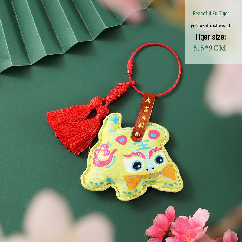 Dragon Boat Festival Tiger Sachet Pendant: Little Tiger Safety Talisman & Five Poisons Souvenir