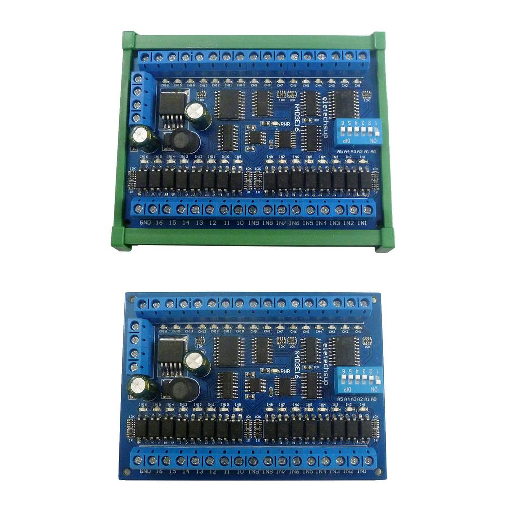 Flame-Retardant RS485 Remote Control Modules 16In and Out Expansion Board for Security Monitoring ULN2803NPN Output