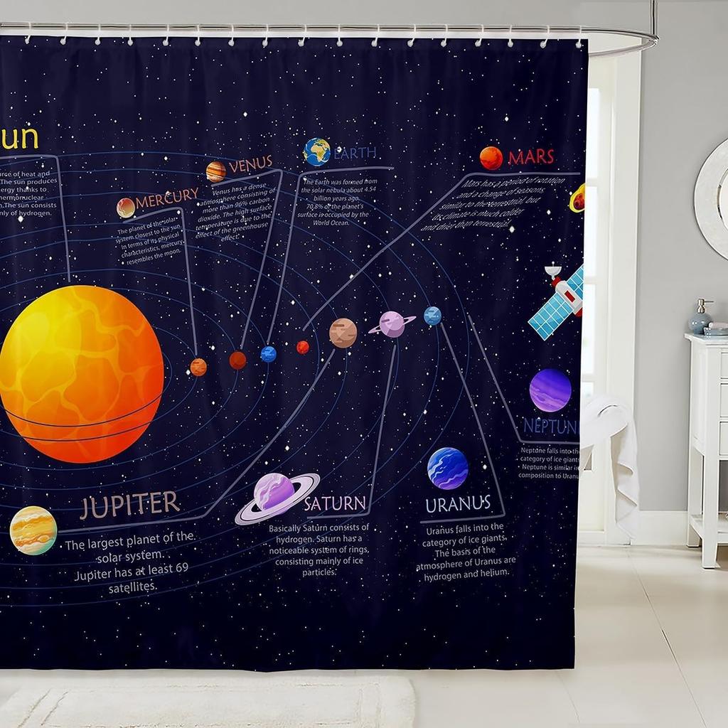 American Map Pattern Bath Curtain Map Printed Shower Curtain for Kids Cartoon Animals Bathroom Shower Curtain Set Distribution