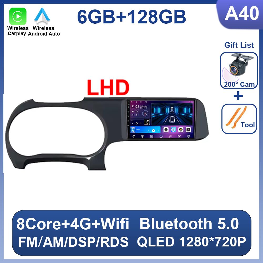 Android 14 Pentru Hyundai i10 2019 2020 2021 Radio Auto Video Stereo DSP Carplay Navigație GPS 4G WIFI 2 Din Fără Player DVD 8 Nuclee