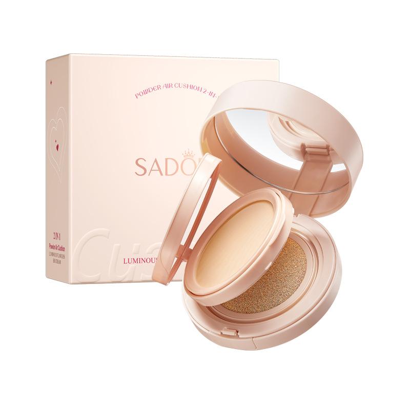 Light Sensitive Powder Air Cushion SADOER Hydrating Light BB Cream Concealer Foundation