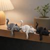 Enfeite de Gato Dormindo Impresso em 3D Estátuas Decorativas Criativas de Gato Decorações de Gato para Mesa Uso em Desktop