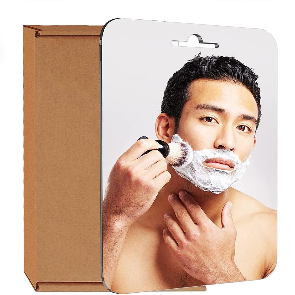 Big Size Acrylic Mirror for Bathroom Shower Unbreakable Fogless Fog Free Travel Size Washroom Accessory Shaving Mirror